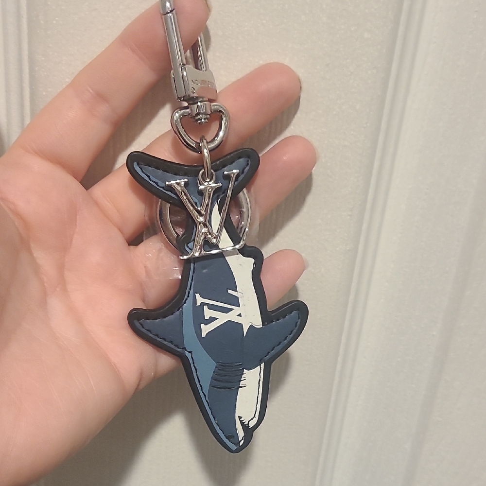 Louis Vuitton Navy Shark Key Holder
